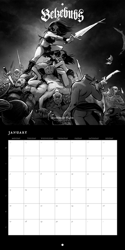 Belzebubs, Daemons & Dagons – 2025 Wall Calendar, Large