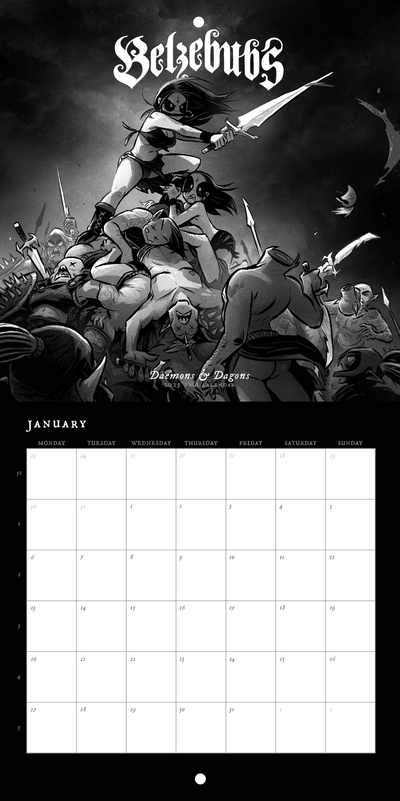 Belzebubs, Daemons & Dagons – 2025 Wall Calendar, Small