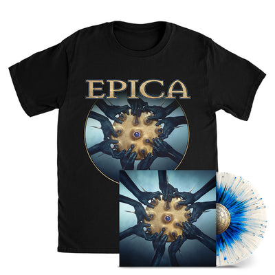 Epica, Aspiral, Clear Blue Splatter 2LP Vinyl + Aspiral T-Shirt, Bundle