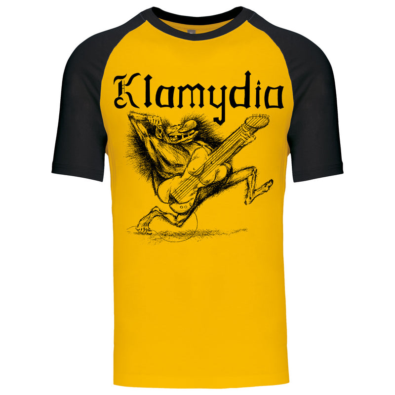 Klamydia, Peikko, Yellow / Black Baseball Shirt