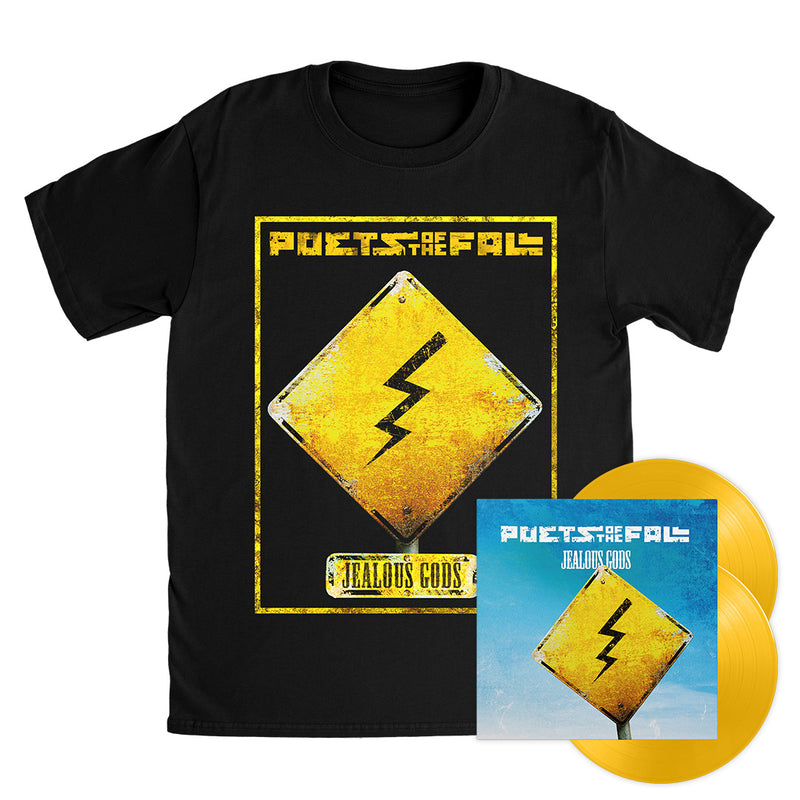 Poets of the Fall, Jealous Gods, Yellow 2LP Vinyl + T-Shirt, Bundle