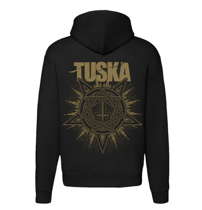 Tuska, Inverted Cross Gold, Zip Hoodie